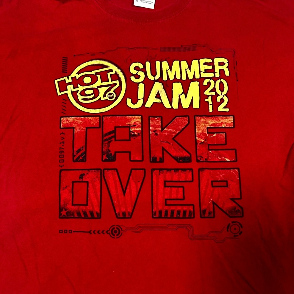 Gildan T-Shirt Men's XL Red Hot 97 Summer Jam‎ 2012 Rare Hip Hop Rap Concert Tee - Picture 2 of 8